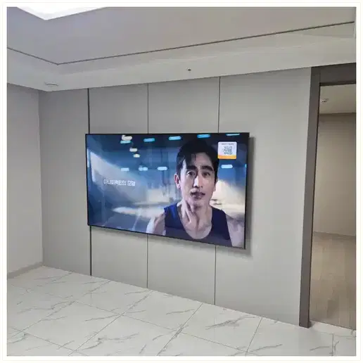 광주역 우방아이유쉘 벽걸이TV 설치 예시 이미지 · 사진 1